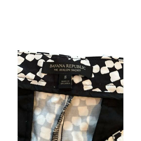 Banana Republic The AVONDALE White Black Polka Dot Hampton Shorts Size 8 - Picture 6 of 6